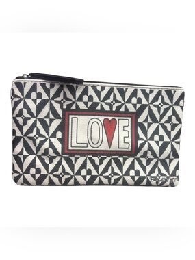 Brighton LOVE Zip Pouch in Black, White & Red